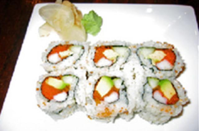 Snow Crab California Roll w/Smelt roe.